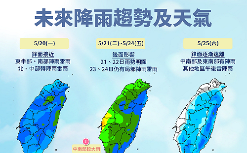 把握今天好天氣!梅雨滯留鋒將報到 慎防「劇烈天氣」