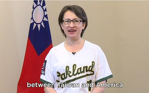 舊金山台灣日  蕭美琴錄影為棒球、台美友誼喝采