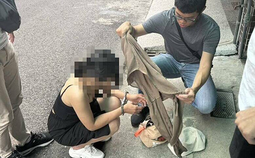 女子台南市區販毒又遭通緝  警埋伏逮捕送辦