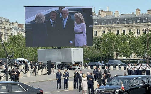 馬克宏凱旋門歡迎拜登國是訪問 兩人將討論俄烏戰爭