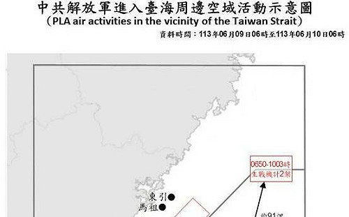 端午前仍不平靜 共機3架次踰越海峽中線擾台不斷