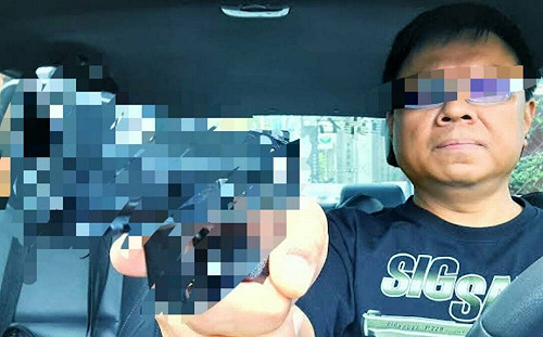 亮槍恐嚇？台鐵潮州副站長自拍嗆酸民  台鐵：政風將調查