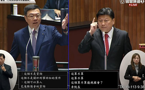 舌戰傅崐萁 卓榮泰連酸：藐視國會了嗎？藐視國會了嗎？