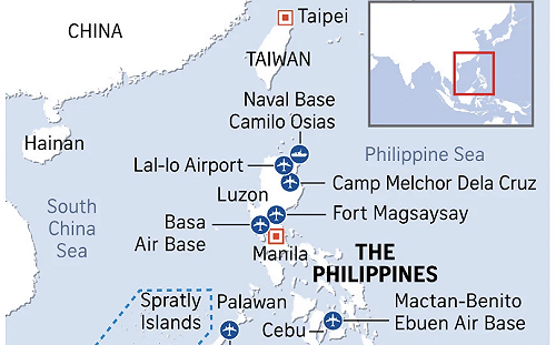 菲駐美大使：台海戰爭下 可能准美軍用菲基地護台