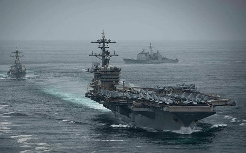 日美韓「自由刀刃」7艦多機東海軍演 山東號近日可能經巴士海峽進太平洋