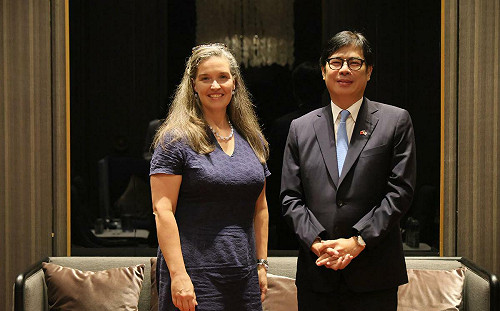 出席美國國慶酒會    陳其邁感謝孫曉雅對台美關係貢獻   