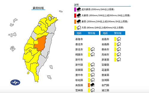 快訊》雨勢再升級！氣象署發豪雨特報 13縣市留意雨彈