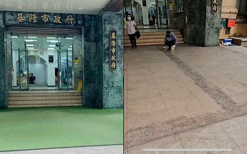 基市府前人工草皮裝了又拆！謝國樑稱清潔維護 議員轟：浪費公帑還嘴硬