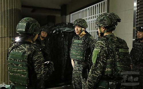 假想敵軍入侵！ 海鋒大隊今晨接繼操演 梅家樹親自視察 