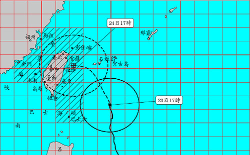 陸警範圍擴大全台17縣市！氣象署：凱米颱風明晨觸陸