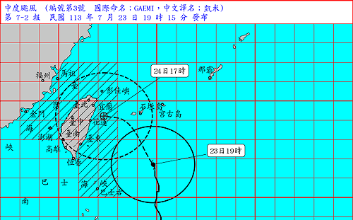 不斷更新》24日只有金門沒放颱風假! 中彰投雲嘉義市台東改停班課