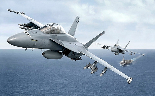 F/A-18、E2D緊急備戰! 美軍十多架戰機急奔中東基地 還有一個F-22中隊要來