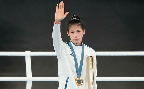 巴黎奧運閉幕式  台灣由林郁婷、楊俊瀚掌旗