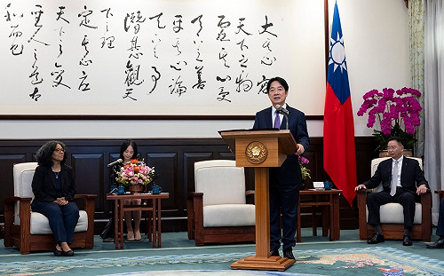 美眾議員晉見賴清德 承諾不會坐視不理敵對勢力侵擾