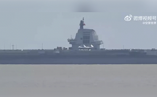 空警600、殲 - 35、殲 - 15D都上甲板? 福建艦短期內第三次海試引人側目