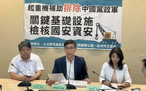 關鍵基礎設施檢核國安資安 綠委：起重機補助應排除中國黨政軍