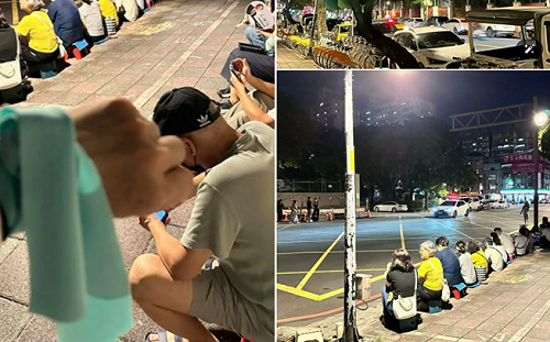 柯文哲遭羈押 80名小草聚集看守所外陪過中秋