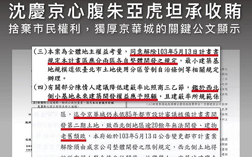 京華城案重大突破！許淑華再揭發柯文哲2017年獨厚京華城的關鍵公文
