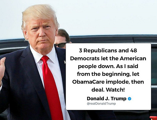 廢歐記健保闖關失敗 川普震怒：走著瞧