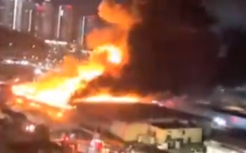 時機敏感! 駐韓美軍補給倉庫突起火 滅火行動持續4小時才控制火勢