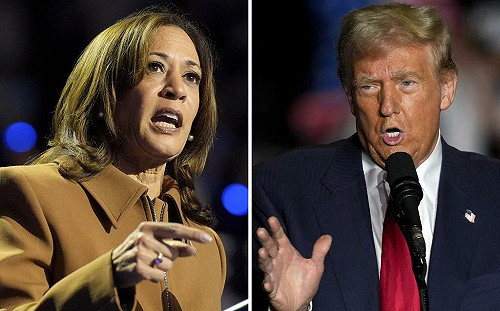  紐時選前最後民調 : 賀錦麗在搖擺州小幅領先川普 全國支持度只差1%