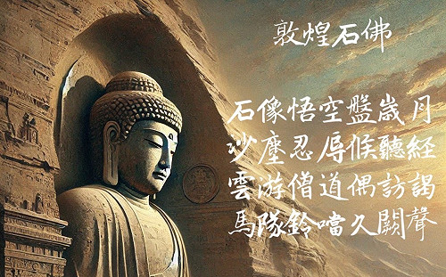 詩》敦煌石佛 