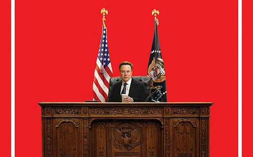 《時代》封面刊出馬斯克坐白宮辦公桌  川普被問反譏：他們還在喔