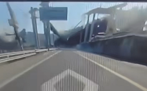 (影) 南韓高速公路倒榻瞬間畫面曝光! 致3死5傷恐有失蹤者 當局搶救中  