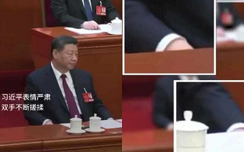 (影) 習近平兩會神情異常、雙手顫抖? 趙樂際呼吸道感染缺席 習「這動作」引熱議....