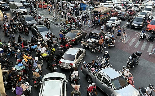 緬甸強震曼谷有感 大眾運輸停擺交通大打結