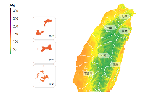 境外汙染物未擴散！全台平地「橘一片」東部也遭殃
