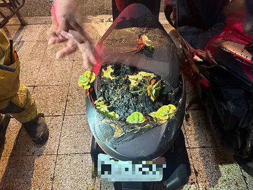 男持打火機點燃機車座墊縱火 基隆警鎖定犯嫌