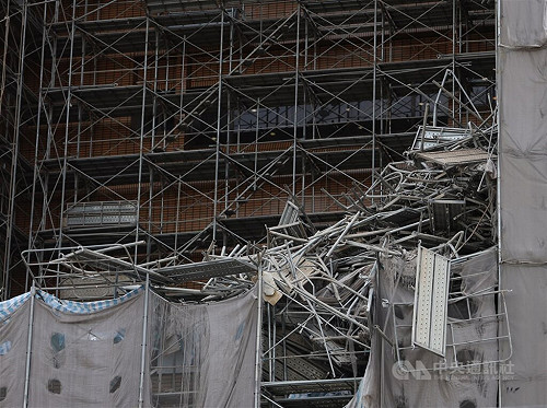 台大醫院鷹架倒塌釀1死  警通知工地負責人作筆錄