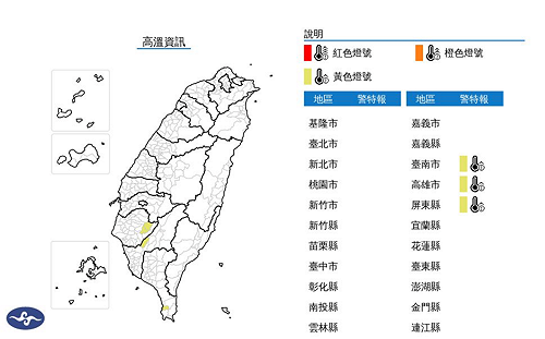 3縣市高溫特報！氣象署：台南、高雄、屏東上看36度 