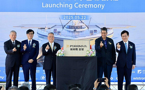 見證首艘淨零碳排船舶下水  陳其邁：展現台灣綠能海洋科技創新實力  