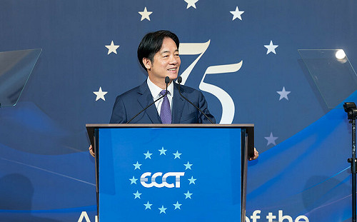 賴清德出席歐洲日晚宴！盼簽署台歐盟經濟夥伴協定打造非紅供應鏈