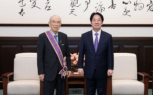 頒授大橋光夫「大綬景星勳章」 賴清德：盼洽簽台日經濟夥伴協定