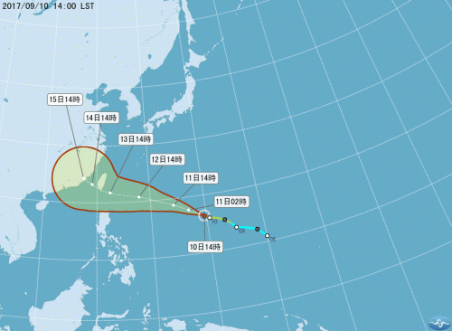 泰利來勢洶洶  吳德榮：強度恐中颱以上