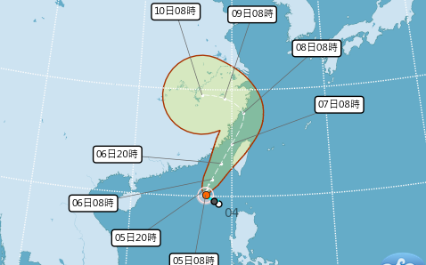 丹娜絲颱風逐漸變強！各地風雨趨勢一次看