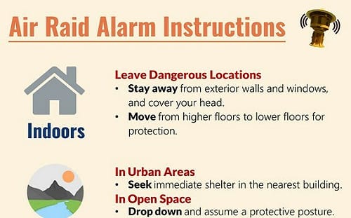 內政部發布防空避難指引英文圖卡 協助在台外籍人士迅速應變