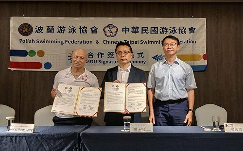 波蘭跳水國家隊前進高雄移地訓練  與台灣泳協簽署合作MOU  