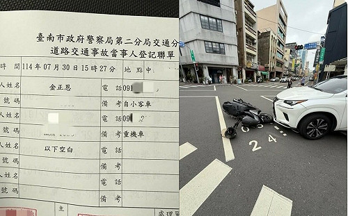 路口一撞   對方竟是「金正恩」!台南騎士傻眼:該報警還通報國安局?