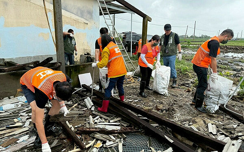 民進黨中央組志工團動員救災　民進黨：助弱勢鄉親恢復家園