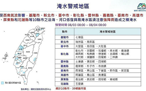 南部山區「土石飽和」超危險！全台10縣市、39區慎防暴雨淹水