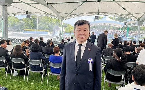 台灣首度參與廣島原爆紀念儀式、林佳龍低調訪日 涉外官員：深具歷史意義