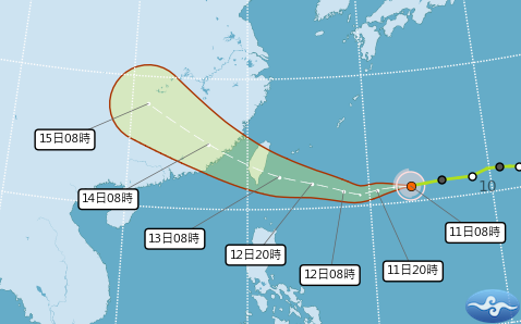 楊柳颱風週三登陸！最快今夜發海警 降雨熱區一圖看