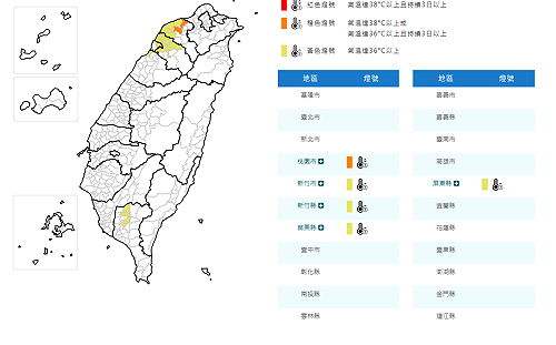 快訊》明天一樣要防曬！氣象署：5縣市高溫特報