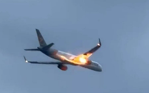 (影) 空中驚魂! 德神鷹航空半空起火驚險迫降 273名乘客逃生後困機場過夜