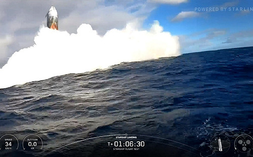 (影) 星艦成功濺落印度洋 入海後發生爆炸 網疑：這樣算成功嗎？