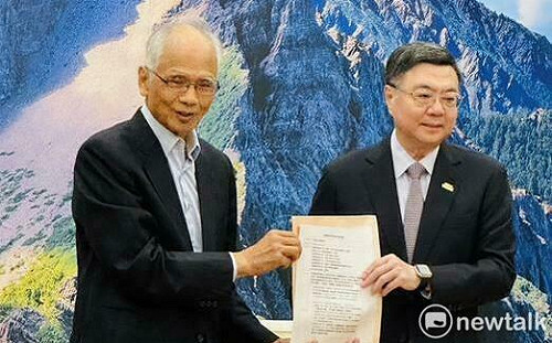 拜會卓揆為有機農業請命!游錫堃:立法行政是車子的兩輪 一輪出問題怎會順